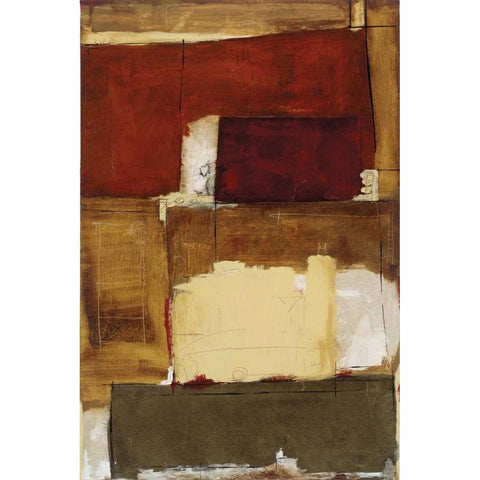 Linear Conversations I Gold Ornate Wood Framed Art Print with Double Matting by Johnson, Marc