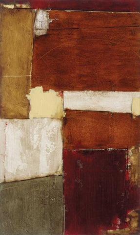 Linear Conversations II White Modern Wood Framed Art Print with Double Matting by Johnson, Marc