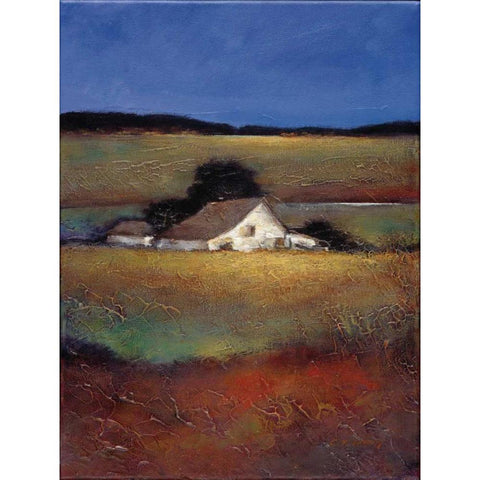 Silent Morning Black Modern Wood Framed Art Print with Double Matting by Wong, Joseph
