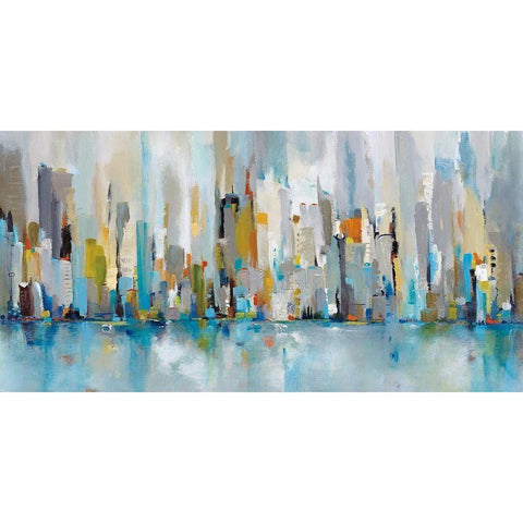 City Beat White Modern Wood Framed Art Print by Jackson, Victoria