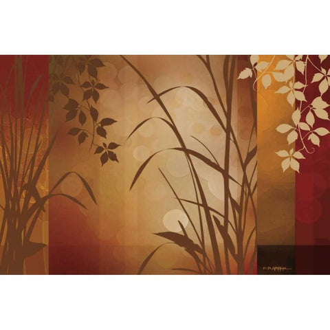 Flaxen Silhouette Gold Ornate Wood Framed Art Print with Double Matting by Aparicio, Edward