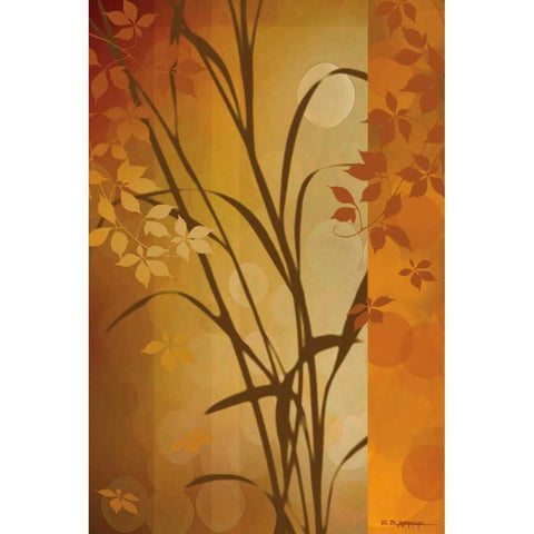 Autumn Sunset I White Modern Wood Framed Art Print by Aparicio, Edward