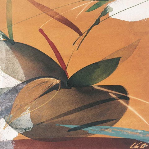 Summertime II Gold Ornate Wood Framed Art Print with Double Matting by Abellan, Lola