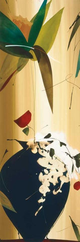 Exotico Oooh I White Modern Wood Framed Art Print with Double Matting by Abellan, Lola