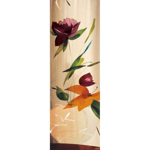 My Favorite Bouquet I White Modern Wood Framed Art Print by Abellan, Lola