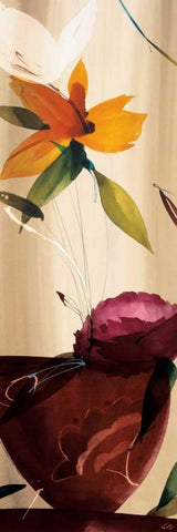 My Favorite Bouquet II White Modern Wood Framed Art Print with Double Matting by Abellan, Lola