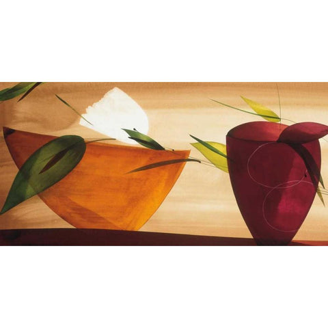 Flores Frescas II Black Modern Wood Framed Art Print by Abellan, Lola