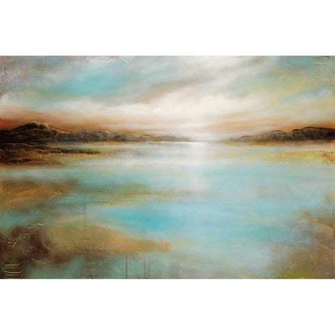 Distant Shores Gold Ornate Wood Framed Art Print with Double Matting by Arnott, Linzy