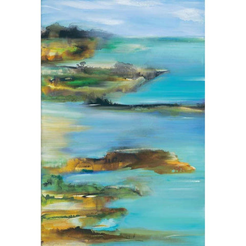 Far and Away Black Modern Wood Framed Art Print with Double Matting by Brenner, Deborah