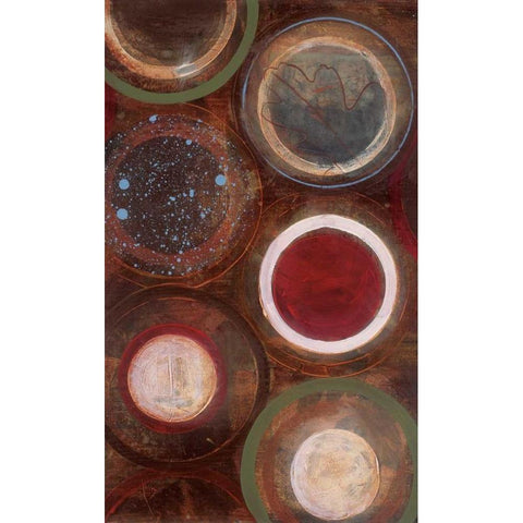 Natures Spheres II Black Modern Wood Framed Art Print by Bernsen, Leslie