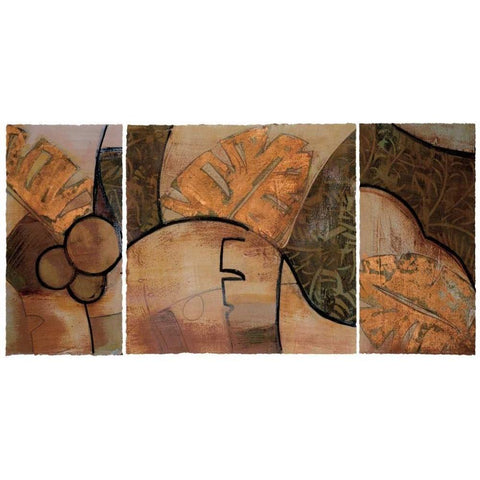 Tropical Journey I Black Modern Wood Framed Art Print with Double Matting by Bernsen, Leslie