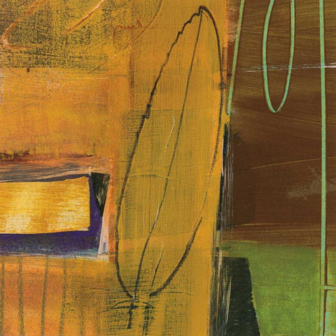 Still Leaf White Modern Wood Framed Art Print with Double Matting by Bernsen, Leslie