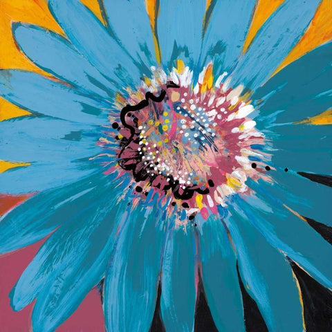 Sunshine Flower II Gold Ornate Wood Framed Art Print with Double Matting by Bernsen, Leslie