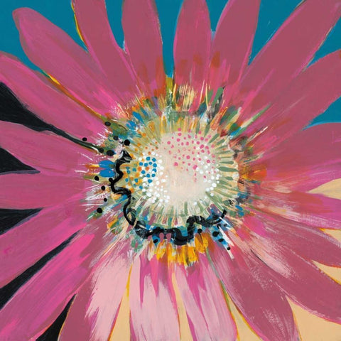 Sunshine Flower III Black Modern Wood Framed Art Print by Bernsen, Leslie