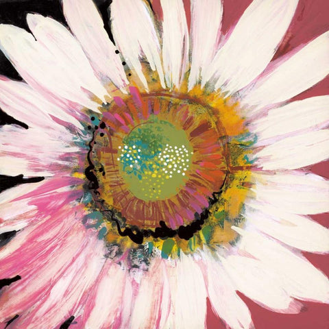 Sunshine Flower I Black Modern Wood Framed Art Print by Bernsen, Leslie