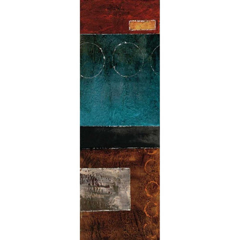 Linear I Black Modern Wood Framed Art Print with Double Matting by Blake, W.