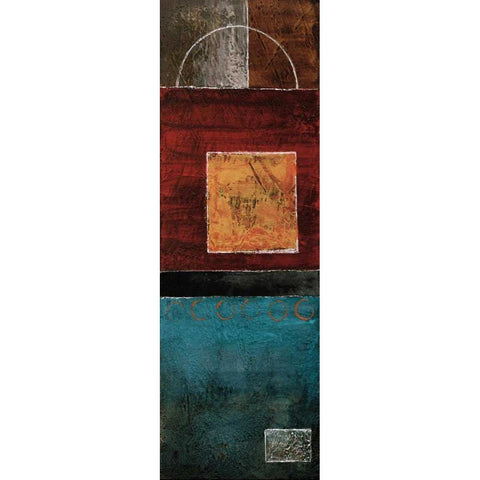 Linear II Black Modern Wood Framed Art Print with Double Matting by Blake, W.