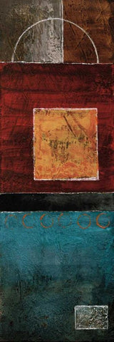 Linear II White Modern Wood Framed Art Print with Double Matting by Blake, W.