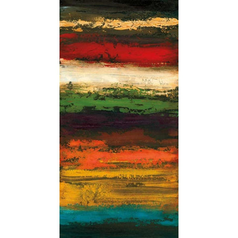 Nightlite II White Modern Wood Framed Art Print by Blake, W.