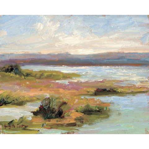 Jewels of the Wetlands Series One Gold Ornate Wood Framed Art Print with Double Matting by Curt, Brigitte