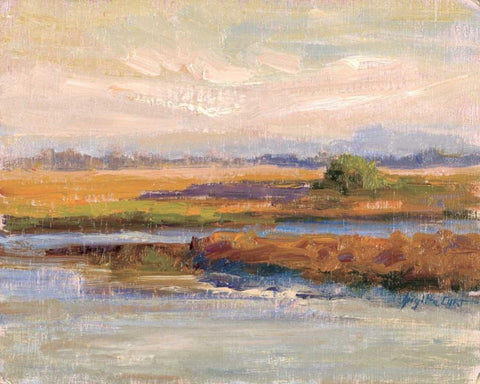 Jewels of the Wetlands Series One Black Ornate Wood Framed Art Print with Double Matting by Curt, Brigitte