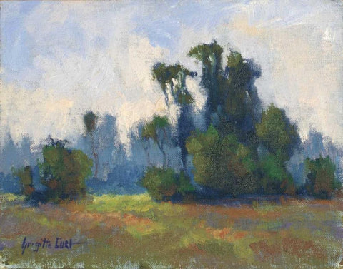 Rivages Series I White Modern Wood Framed Art Print with Double Matting by Curt, Brigitte