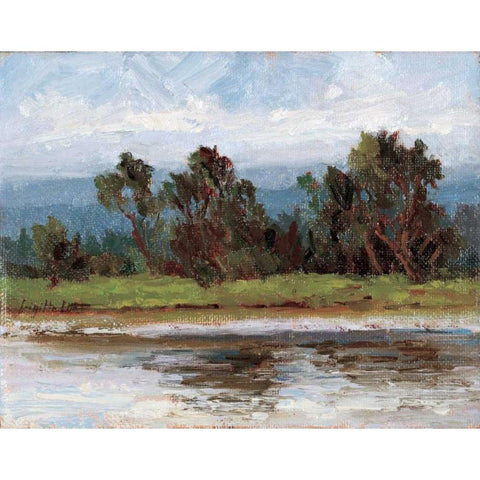 Rivages Series II Gold Ornate Wood Framed Art Print with Double Matting by Curt, Brigitte