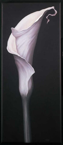 My Small Lily II White Modern Wood Framed Art Print with Double Matting by Cruellas, Isabel