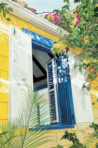 My View White Modern Wood Framed Art Print with Double Matting by Canning, John