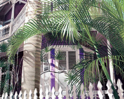 Daydream Black Ornate Wood Framed Art Print with Double Matting by Canning, John