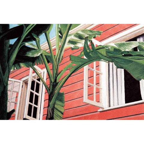 Tropical Breeze Black Modern Wood Framed Art Print by Canning, John