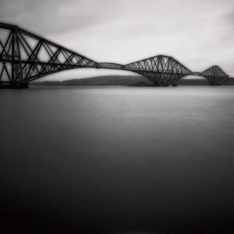 Forth Rail Bridge I White Modern Wood Framed Art Print with Double Matting by Cook, Jamie