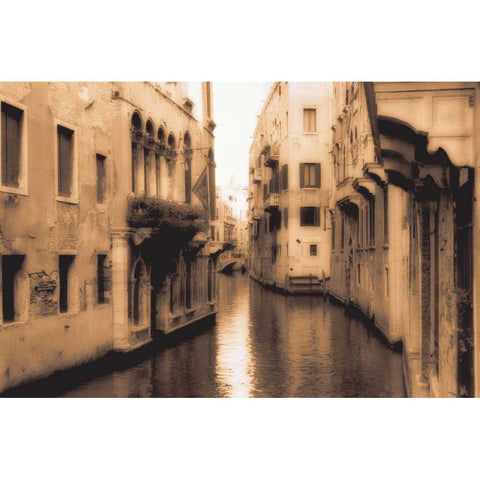 Venice Canal Gold Ornate Wood Framed Art Print with Double Matting by Cook, Jamie