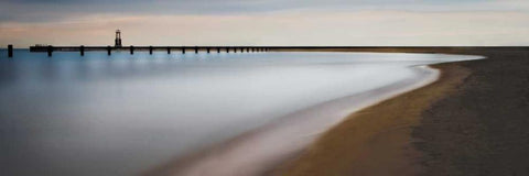 Fading Light White Modern Wood Framed Art Print with Double Matting by Cook, Jamie