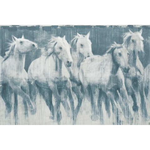 Equine Journey Gold Ornate Wood Framed Art Print with Double Matting by DAguiar, Stacy