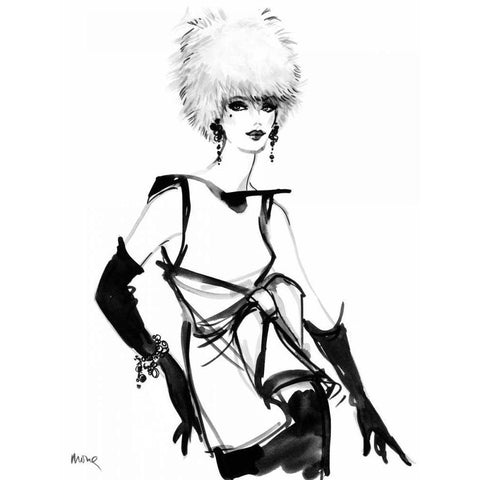 Olivia Black Modern Wood Framed Art Print by Shafer-Edwards, Mona