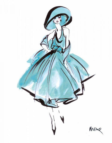 Indigo Eve Black Ornate Wood Framed Art Print with Double Matting by Shafer-Edwards, Mona