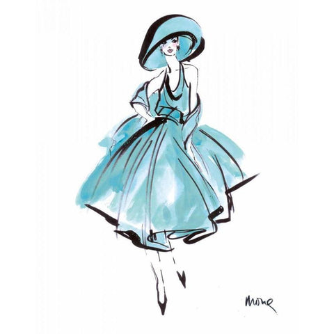 Indigo Eve Black Modern Wood Framed Art Print by Shafer-Edwards, Mona