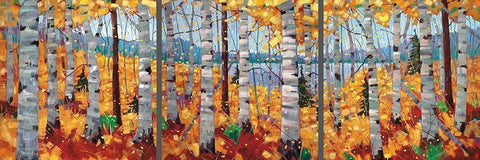 Border View White Modern Wood Framed Art Print with Double Matting by Forsyth, Graham