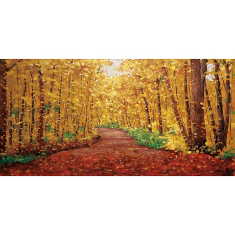 Autumn Dream Gold Ornate Wood Framed Art Print with Double Matting by Forsythe, Graham