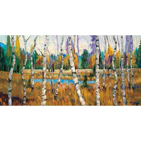 October Parade Black Modern Wood Framed Art Print with Double Matting by Forsythe, Graham