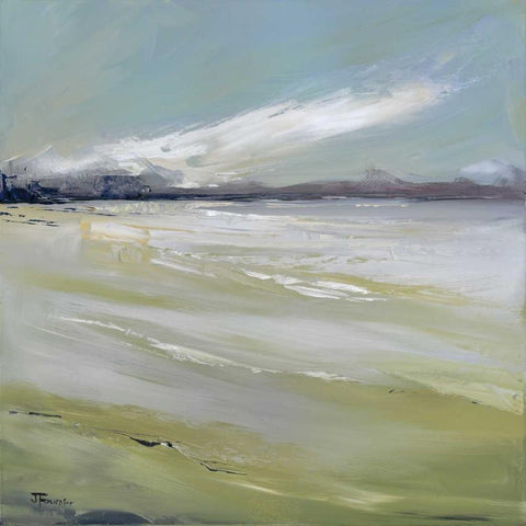 New Beginning Black Modern Wood Framed Art Print by Fournier, Joyce