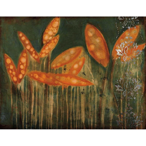 Garden Gold Ornate Wood Framed Art Print with Double Matting by Flynn, Jenn