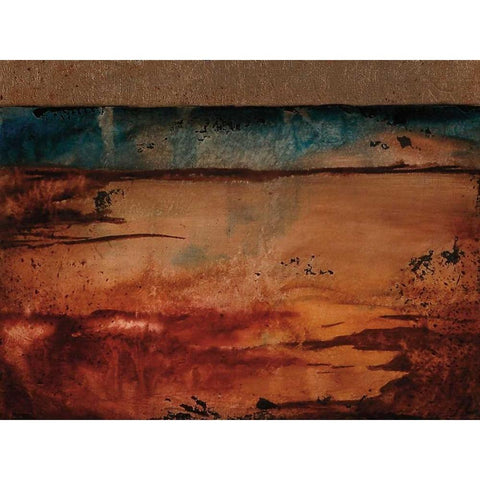 Earth Blocks I White Modern Wood Framed Art Print by Flynn, Jenn