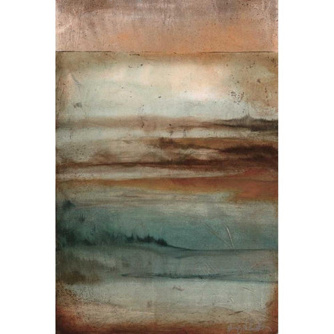 Inlet Black Modern Wood Framed Art Print with Double Matting by Flynn, Jenn