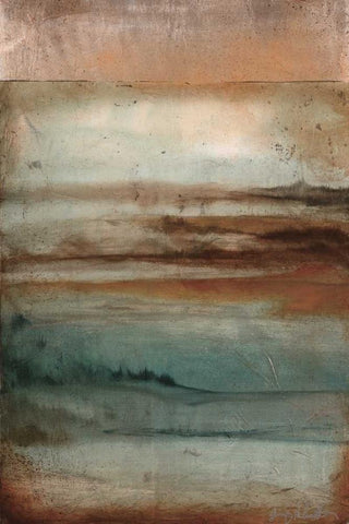 Inlet White Modern Wood Framed Art Print with Double Matting by Flynn, Jenn