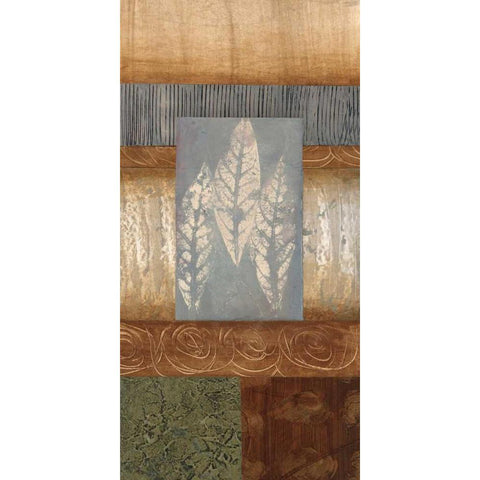 Leaflet I Gold Ornate Wood Framed Art Print with Double Matting by Fields, Laurie