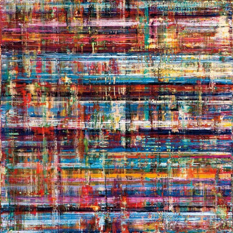 Windthread I White Modern Wood Framed Art Print with Double Matting by Gutierrez, Hilario