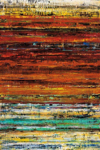 The Fields White Modern Wood Framed Art Print with Double Matting by Gutierrez, Hilario