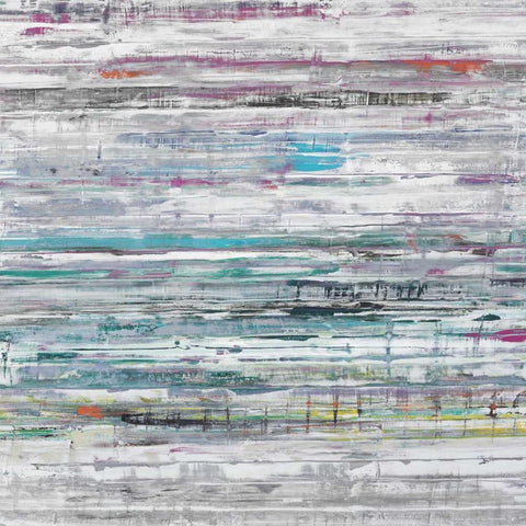Land Drift White Modern Wood Framed Art Print with Double Matting by Gutierrez, Hilario